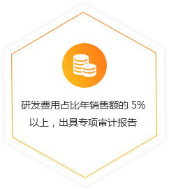 研發(fā)費用占比年銷售額的 5% 以上，出具專項審計報告 